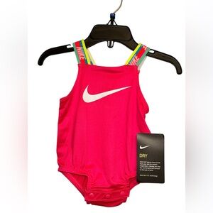 Nike Hyper Pink 3 Month One Piece Bodysuit | Sporty | Athletic | Summer